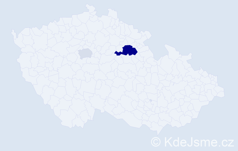 Příjmení: 'Karliak', počet výskytů 4 v celé ČR
