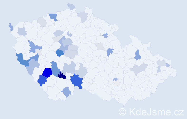 Příjmení: 'Taliánová', počet výskytů 110 v celé ČR