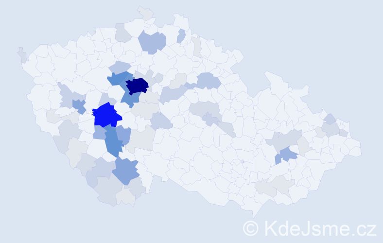 Příjmení: 'Teska', počet výskytů 218 v celé ČR