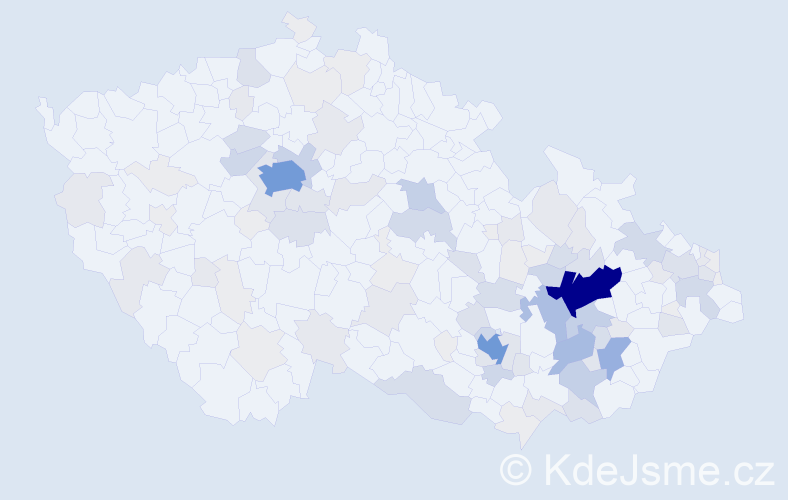 Příjmení: 'Dosoudilová', počet výskytů 416 v celé ČR