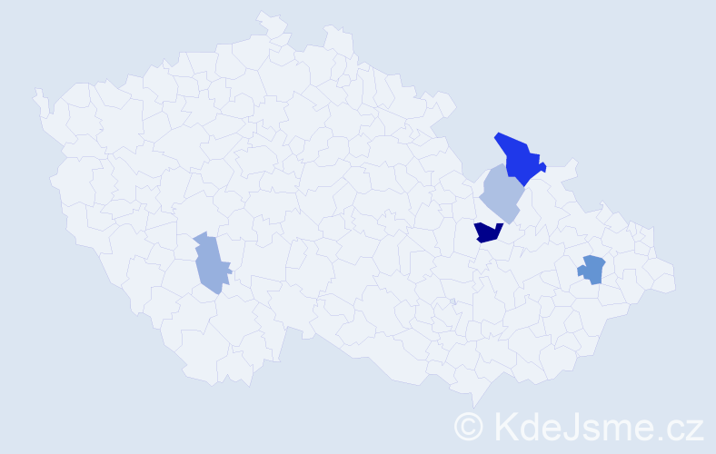 Příjmení: 'Liewehrová', počet výskytů 9 v celé ČR