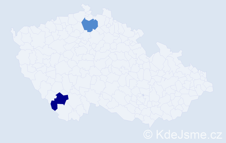 Příjmení: 'Mešić', počet výskytů 2 v celé ČR