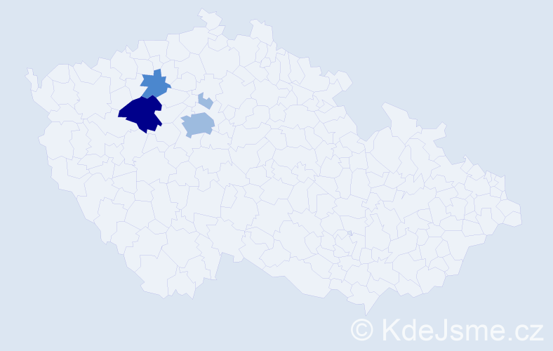 Příjmení: 'Sklouza', počet výskytů 8 v celé ČR