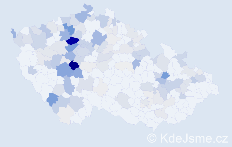 Příjmení: 'Dragounová', počet výskytů 686 v celé ČR