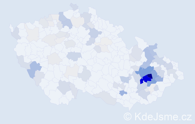 Příjmení: 'Zedek', počet výskytů 311 v celé ČR