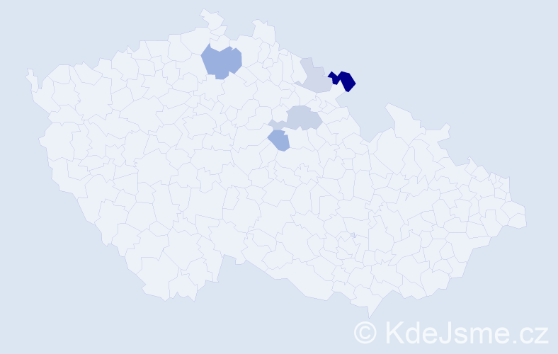 Příjmení: 'Zuzula', počet výskytů 11 v celé ČR