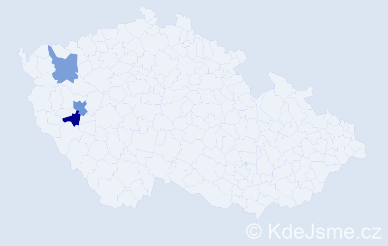 Příjmení: 'Cimmermannová', počet výskytů 4 v celé ČR