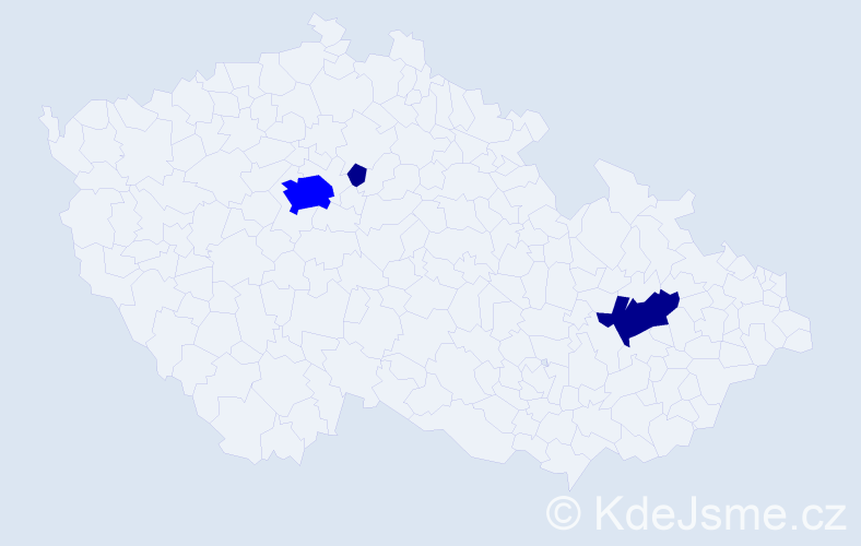 Příjmení: 'Čepěl', počet výskytů 8 v celé ČR