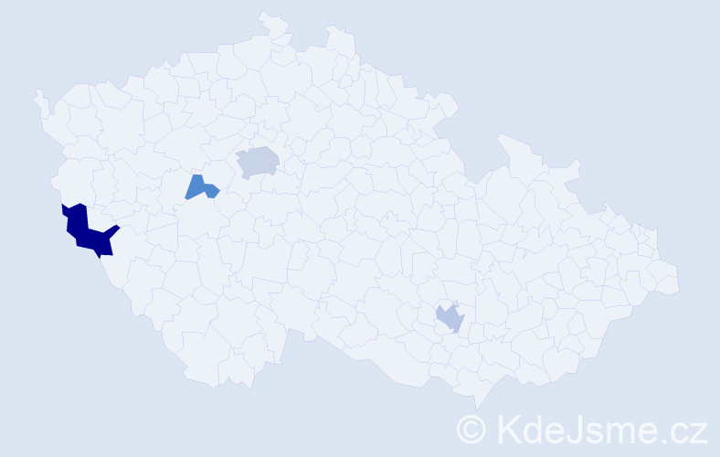 Příjmení: 'Placheta', počet výskytů 10 v celé ČR