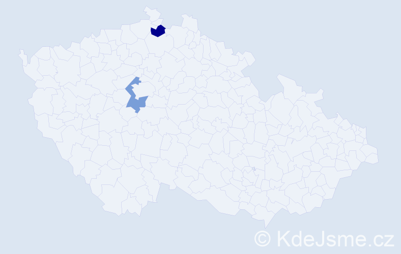 Příjmení: 'Rubinská', počet výskytů 2 v celé ČR