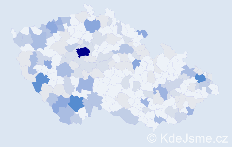 Příjmení: 'Kollerová', počet výskytů 386 v celé ČR