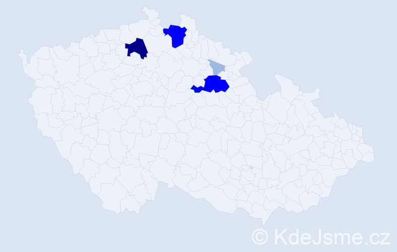 Příjmení: 'Dráhová', počet výskytů 11 v celé ČR