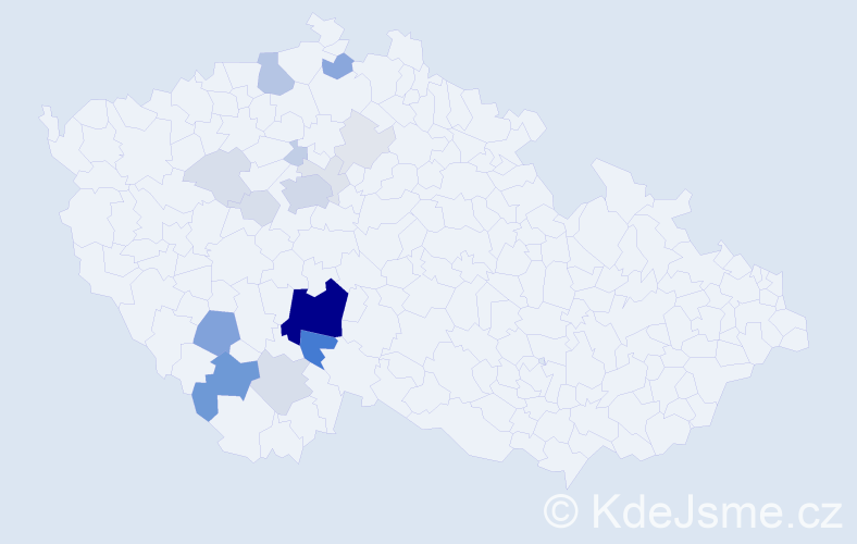 Příjmení: 'Rypáček', počet výskytů 66 v celé ČR
