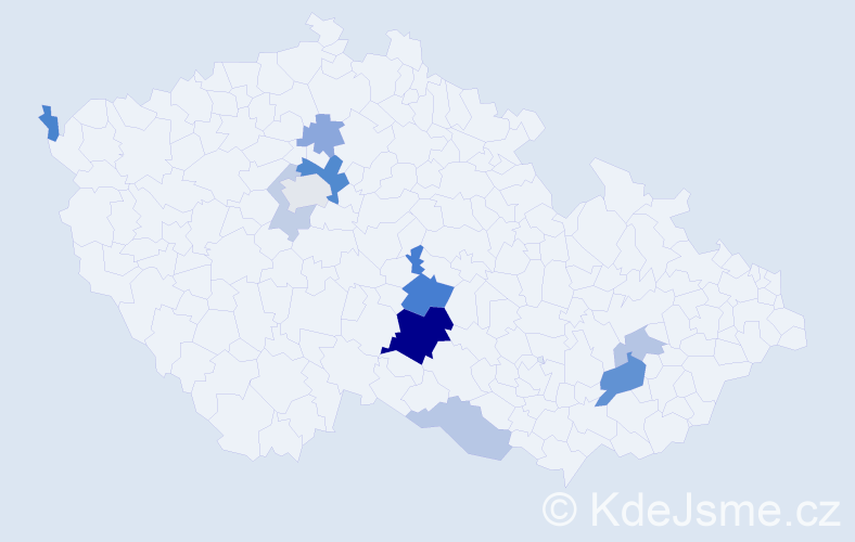 Příjmení: 'Moravský', počet výskytů 26 v celé ČR