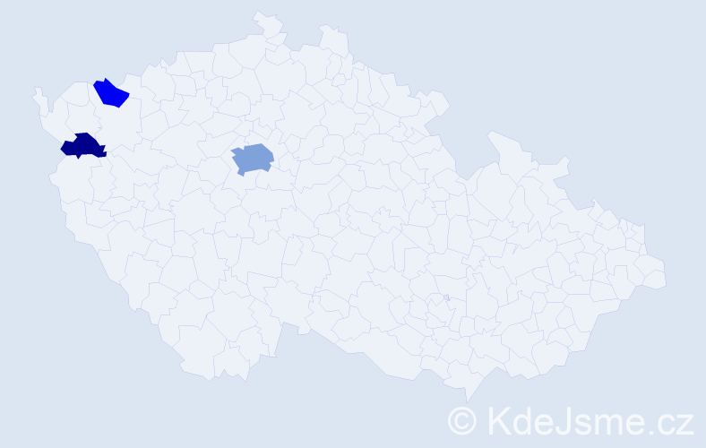 Příjmení: 'Nechaev', počet výskytů 9 v celé ČR