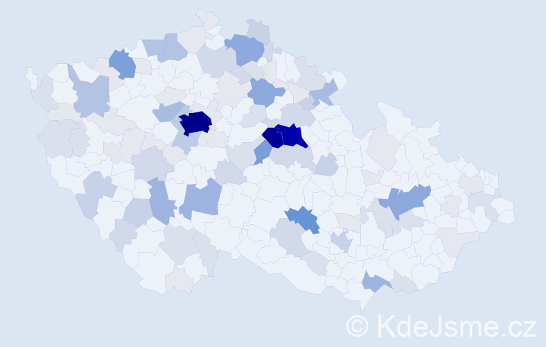 Příjmení: 'Kožená', počet výskytů 389 v celé ČR