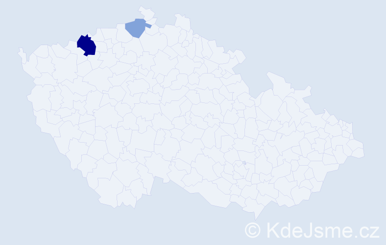 Příjmení: 'Toronicová', počet výskytů 5 v celé ČR