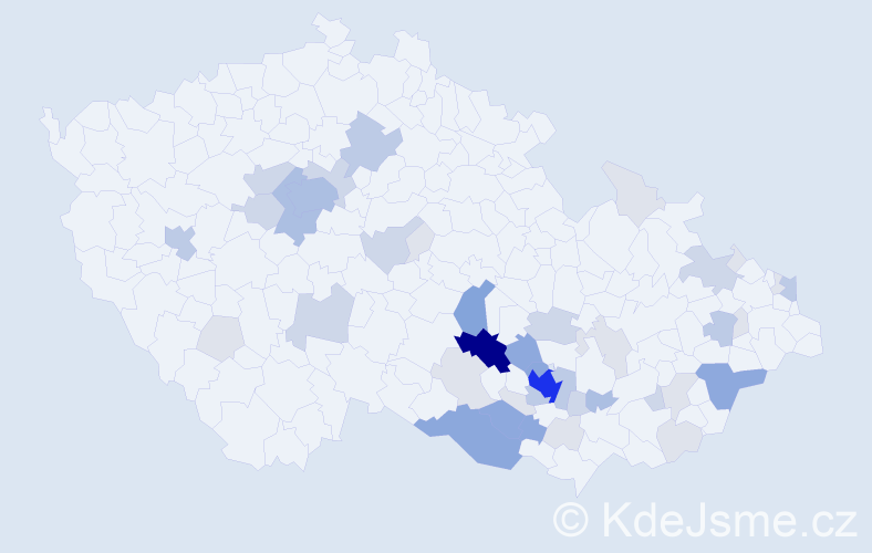 Příjmení: 'Katolická', počet výskytů 145 v celé ČR
