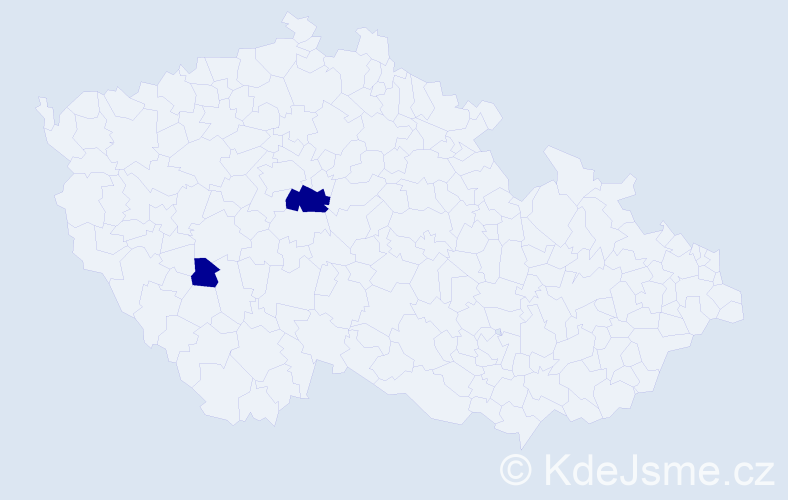 Příjmení: 'Verhulst', počet výskytů 5 v celé ČR