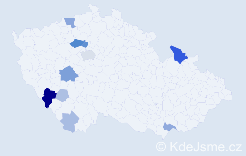 Příjmení: 'Keliš', počet výskytů 28 v celé ČR