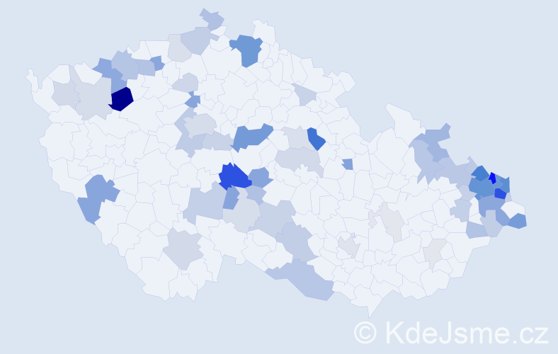 Příjmení: 'Chobot', počet výskytů 257 v celé ČR