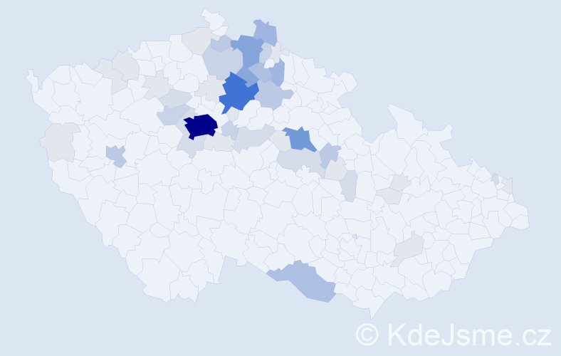 Příjmení: 'Průšková', počet výskytů 163 v celé ČR