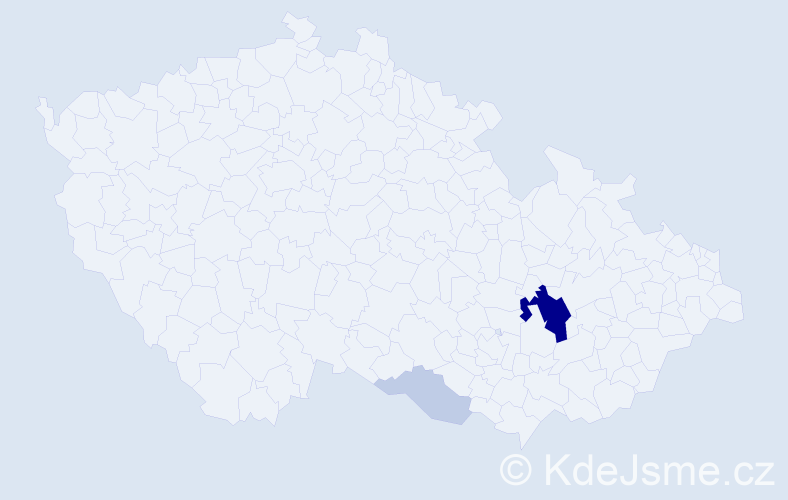 Příjmení: 'Vrcha', počet výskytů 11 v celé ČR