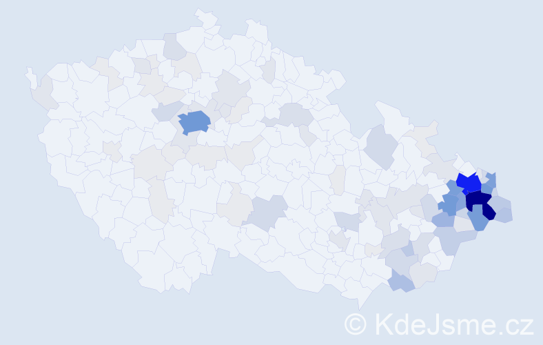 Příjmení: 'Tobola', počet výskytů 398 v celé ČR