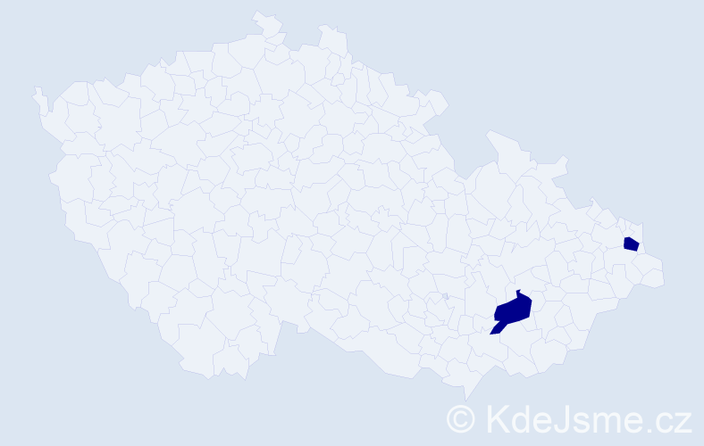 Příjmení: 'Kukorelli', počet výskytů 2 v celé ČR