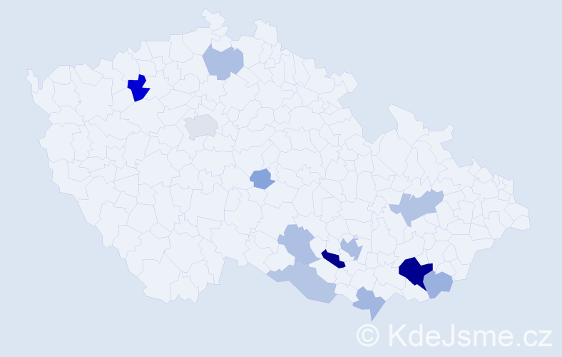 Příjmení: 'Pipalová', počet výskytů 52 v celé ČR
