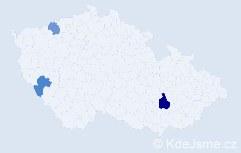 Příjmení: 'Arendaš', počet výskytů 4 v celé ČR