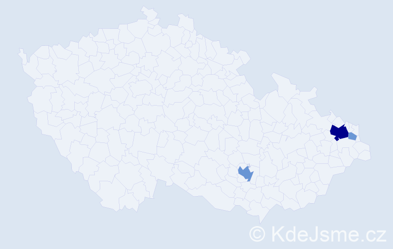 Příjmení: 'Buganská', počet výskytů 11 v celé ČR