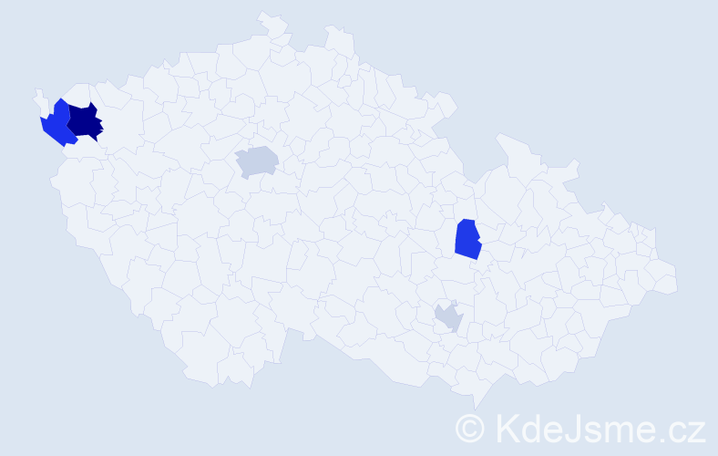 Příjmení: 'Cekov', počet výskytů 11 v celé ČR