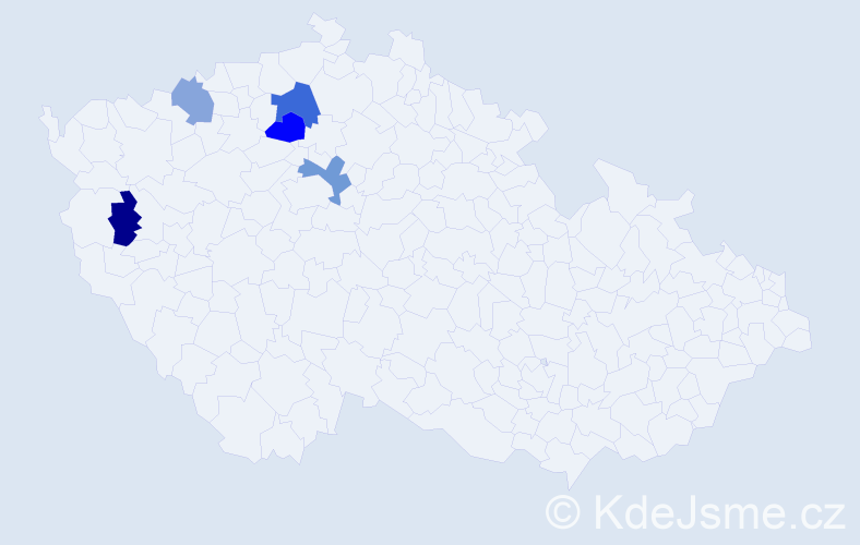 Příjmení: 'Fridrych', počet výskytů 14 v celé ČR