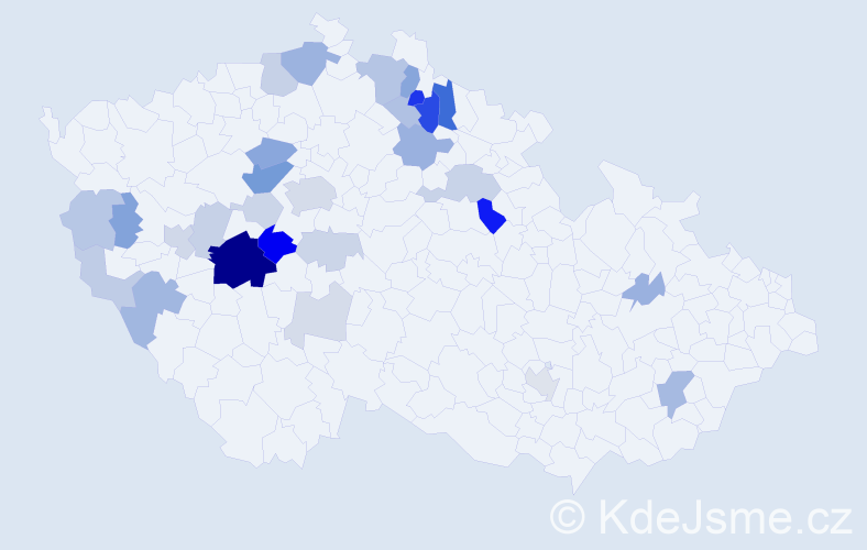 Příjmení: 'Drmla', počet výskytů 83 v celé ČR