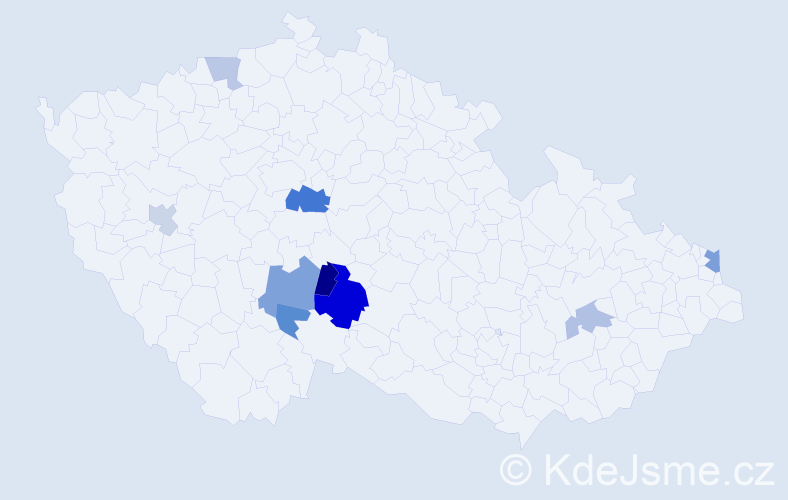 Příjmení: 'Tilleová', počet výskytů 16 v celé ČR