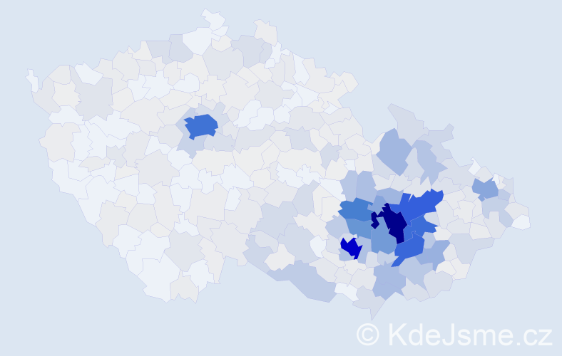 Příjmení: 'Přikryl', počet výskytů 2411 v celé ČR