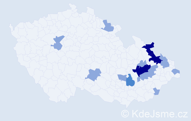 Příjmení: 'Morbitzer', počet výskytů 48 v celé ČR