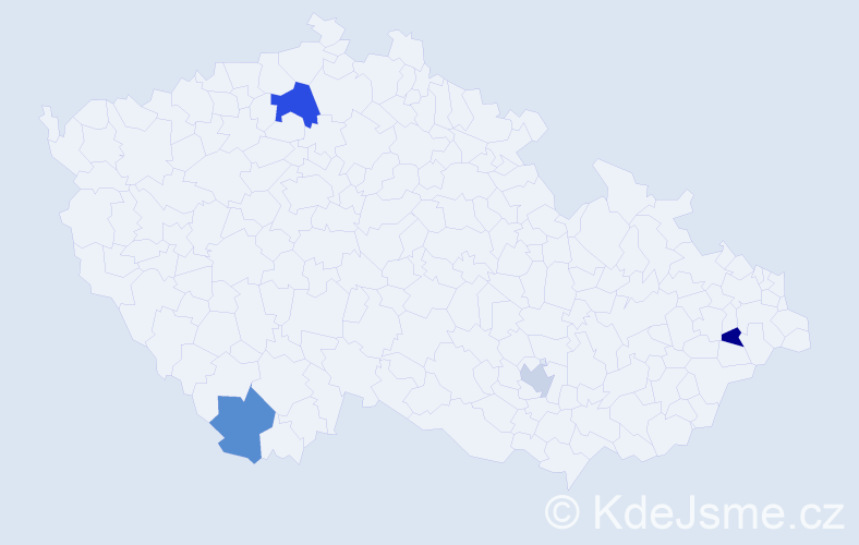 Příjmení: 'Porges', počet výskytů 5 v celé ČR