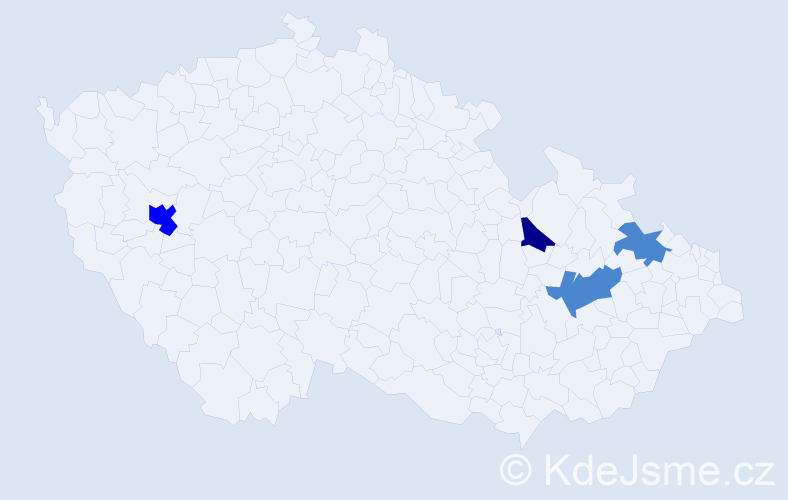 Příjmení: 'Weichsel', počet výskytů 7 v celé ČR