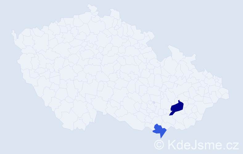 Příjmení: 'Klammertová', počet výskytů 8 v celé ČR