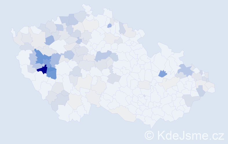 Příjmení: 'Kokošková', počet výskytů 412 v celé ČR