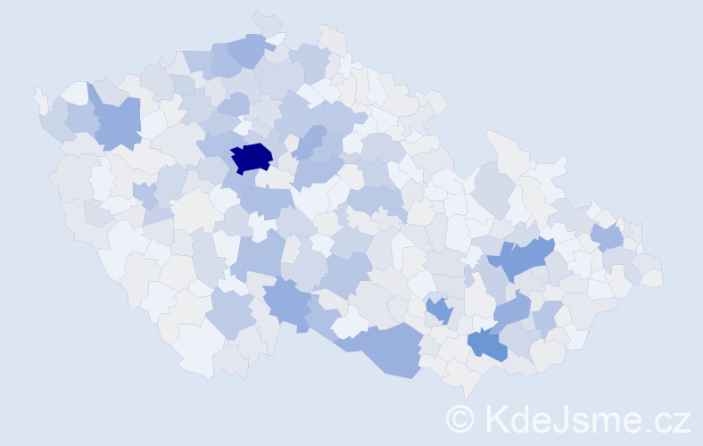 Příjmení: 'Plachá', počet výskytů 1727 v celé ČR