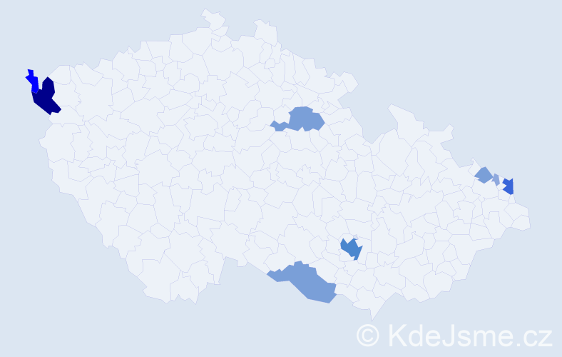Příjmení: 'Bartok', počet výskytů 26 v celé ČR