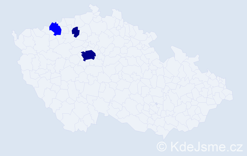 Příjmení: 'Fedurca', počet výskytů 5 v celé ČR