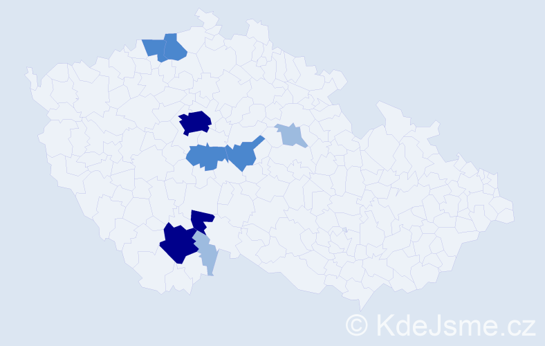 Příjmení: 'Carhounová', počet výskytů 22 v celé ČR
