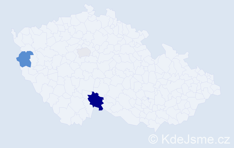 Příjmení: 'Hlohinec', počet výskytů 5 v celé ČR