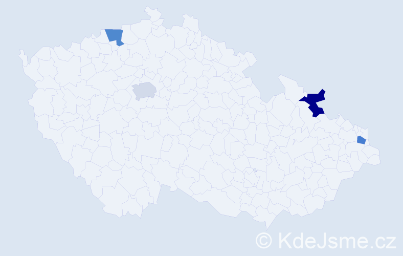 Příjmení: 'Galik', počet výskytů 4 v celé ČR