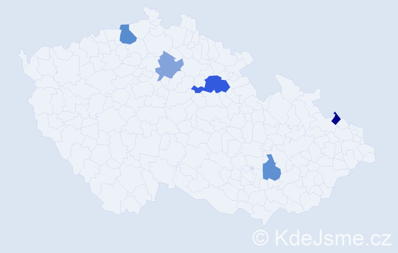 Příjmení: 'Žarnovská', počet výskytů 8 v celé ČR