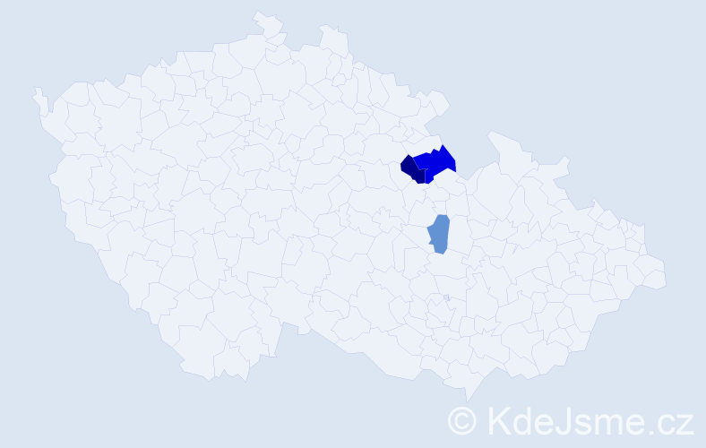 Příjmení: 'Bundál', počet výskytů 16 v celé ČR